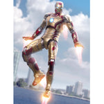 ZD Toys Anniversary Series Collectible Action Figure Full Set: Iron Man MK42, Illuminated Edition, 1:10 Scale Miniature