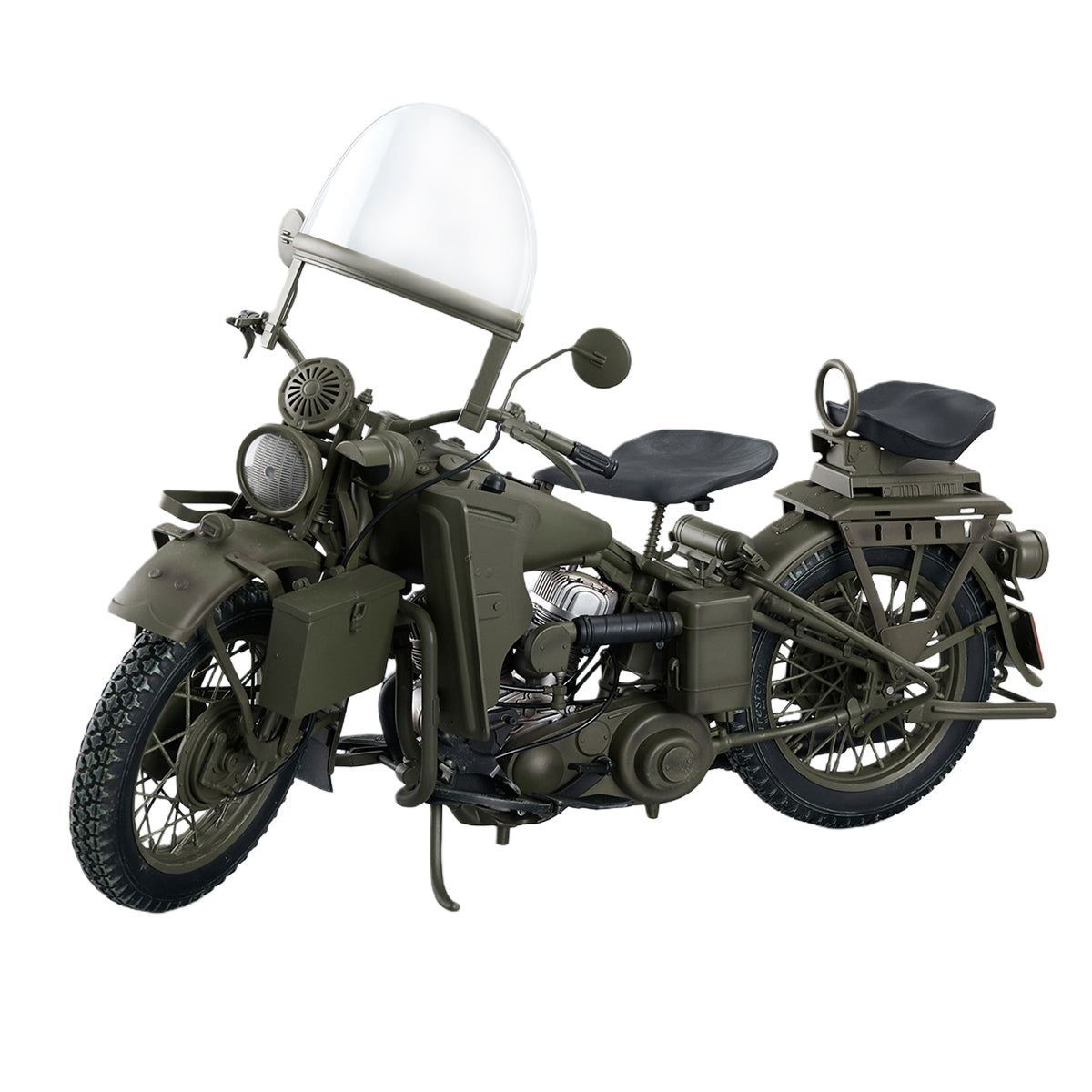 ZYTOYS 1/6 Scale ZY8038A WWII US Army Motorcycle Vehicle Model & Shoulder Bag Set ZY8038B