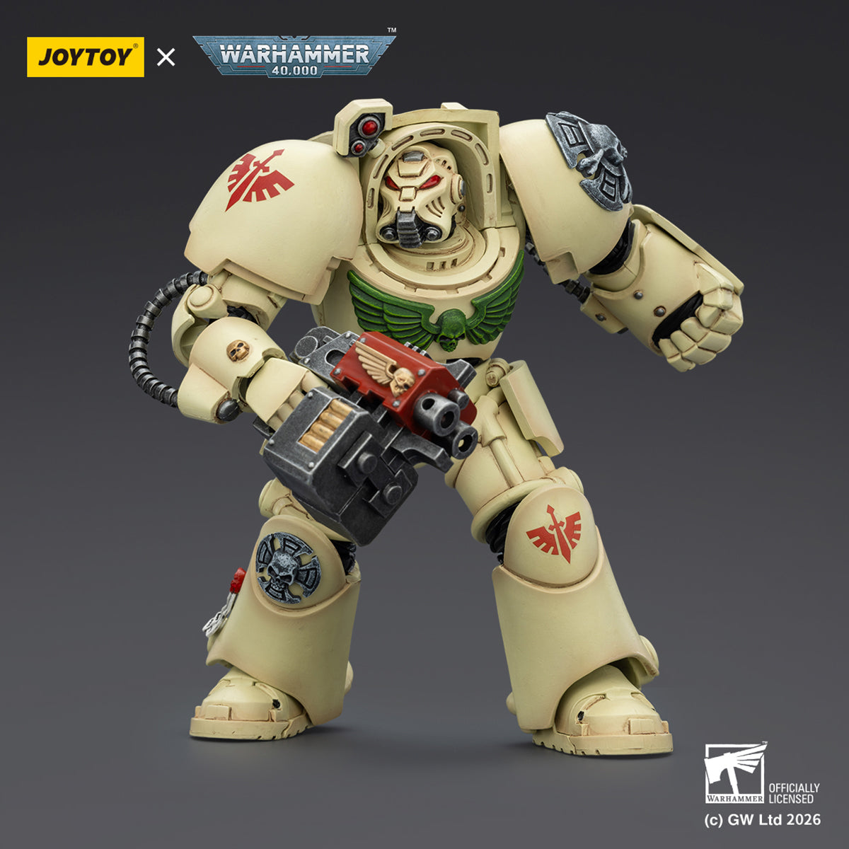 JOYTOY Warhammer 40,000 Dark Angels Deathwing Terminator with Power Fist and Assault Cannon & with Power Fist and Storm Bolter & with Power Sword and Storm Bolter Action Figure
