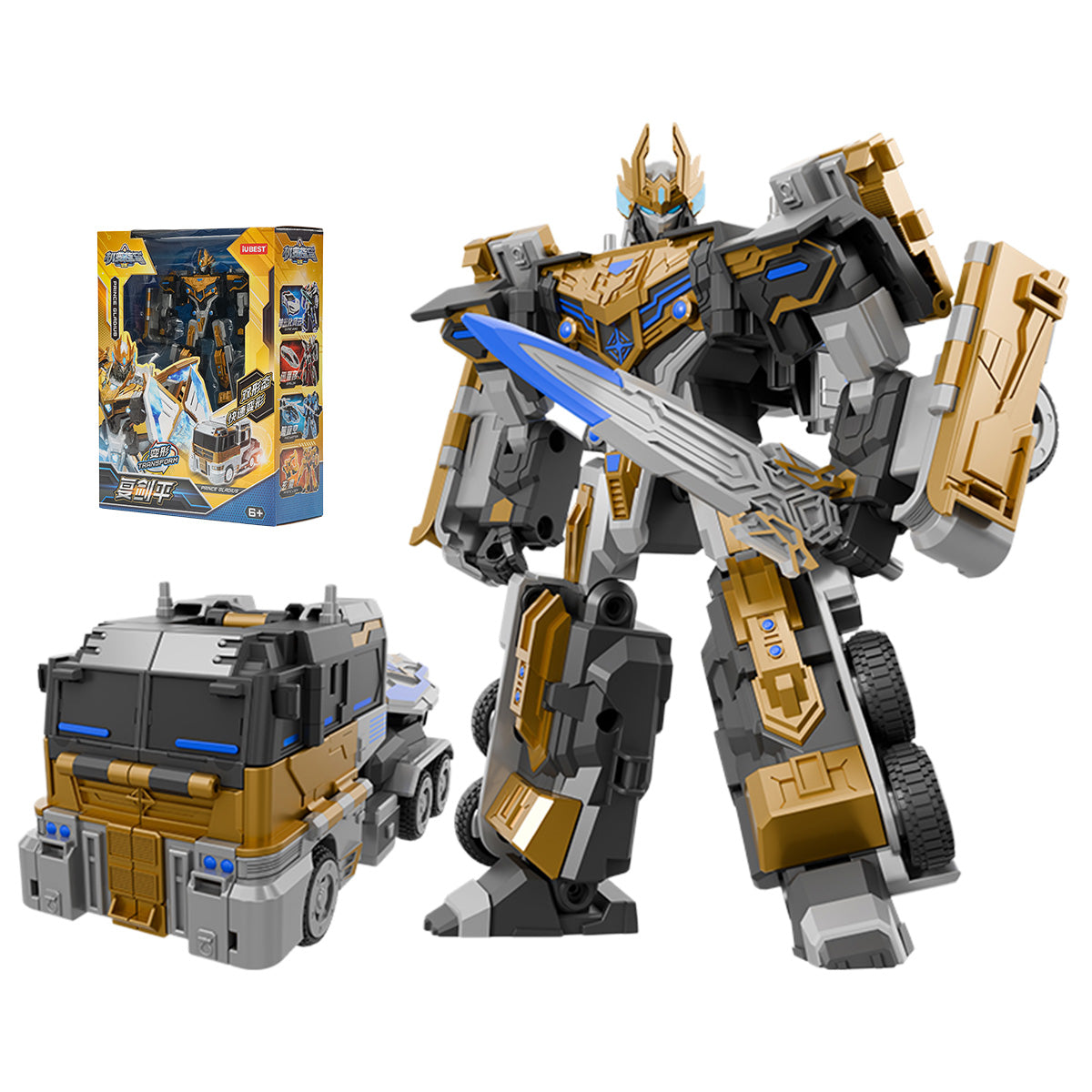 iUBEST Glory Alliance QINGFEI & LEIJIZHI & MACHIAPTER & MYSTICLOCK & EPSILON & PRINCE GLADOUS & DIVINE-WIND Equipped with weapons and two forms Transfor Mech Robot Model Vehicle