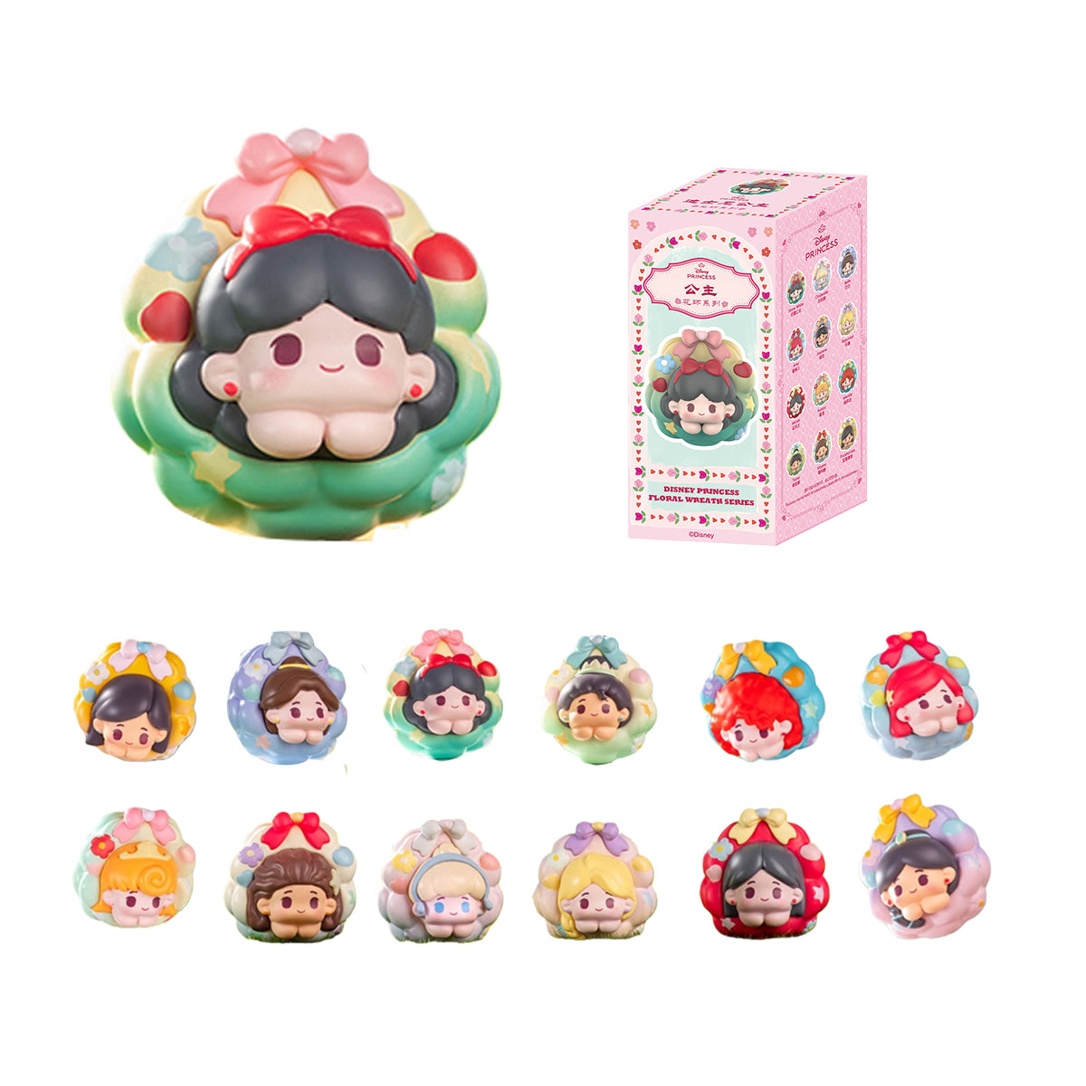 MORSTORM Disney Princess Floral Wreath Series Set Blind Box Figure