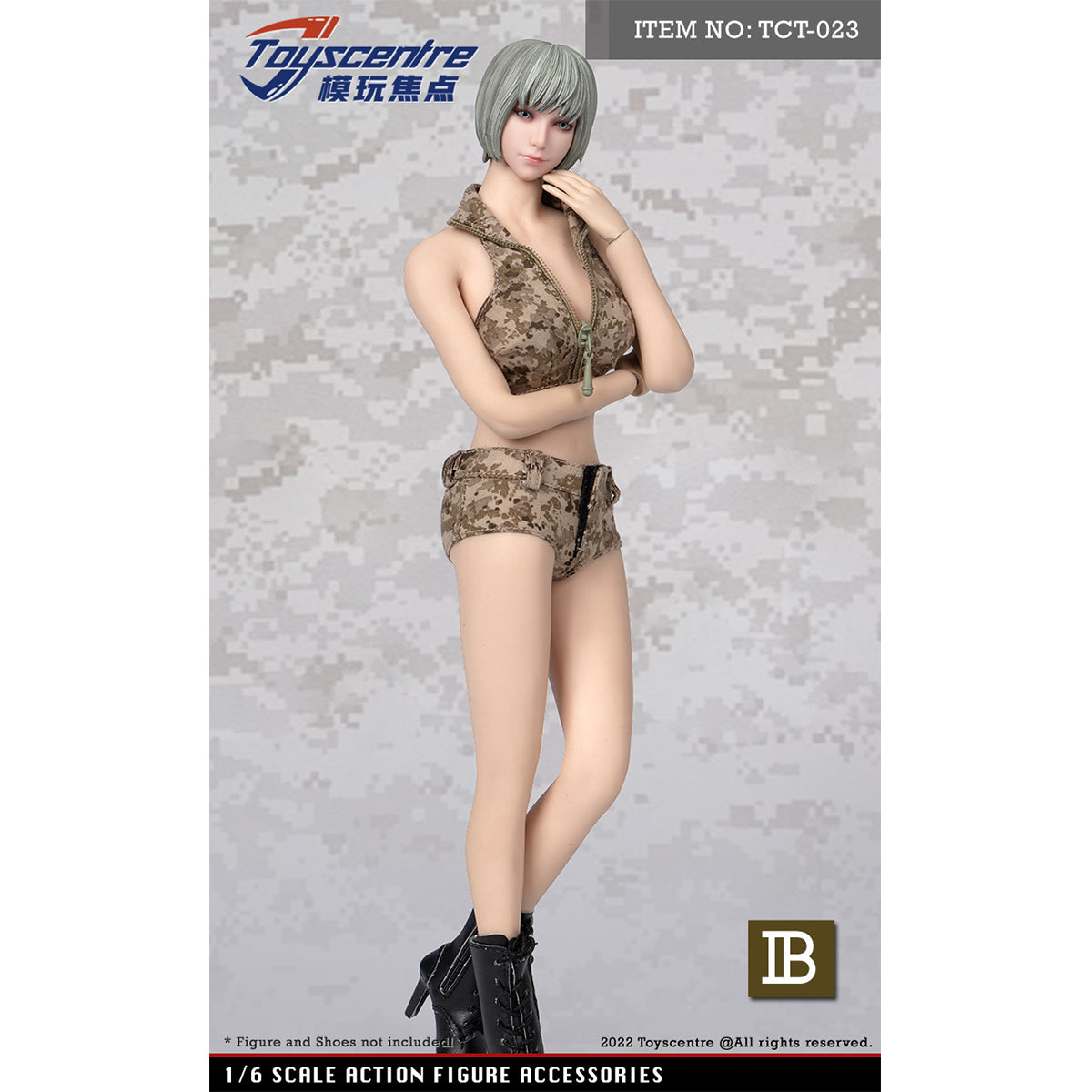 Toyscentre, Female Camo Shorts, Doll Clothes Accessory for 12-inches Action Figurine