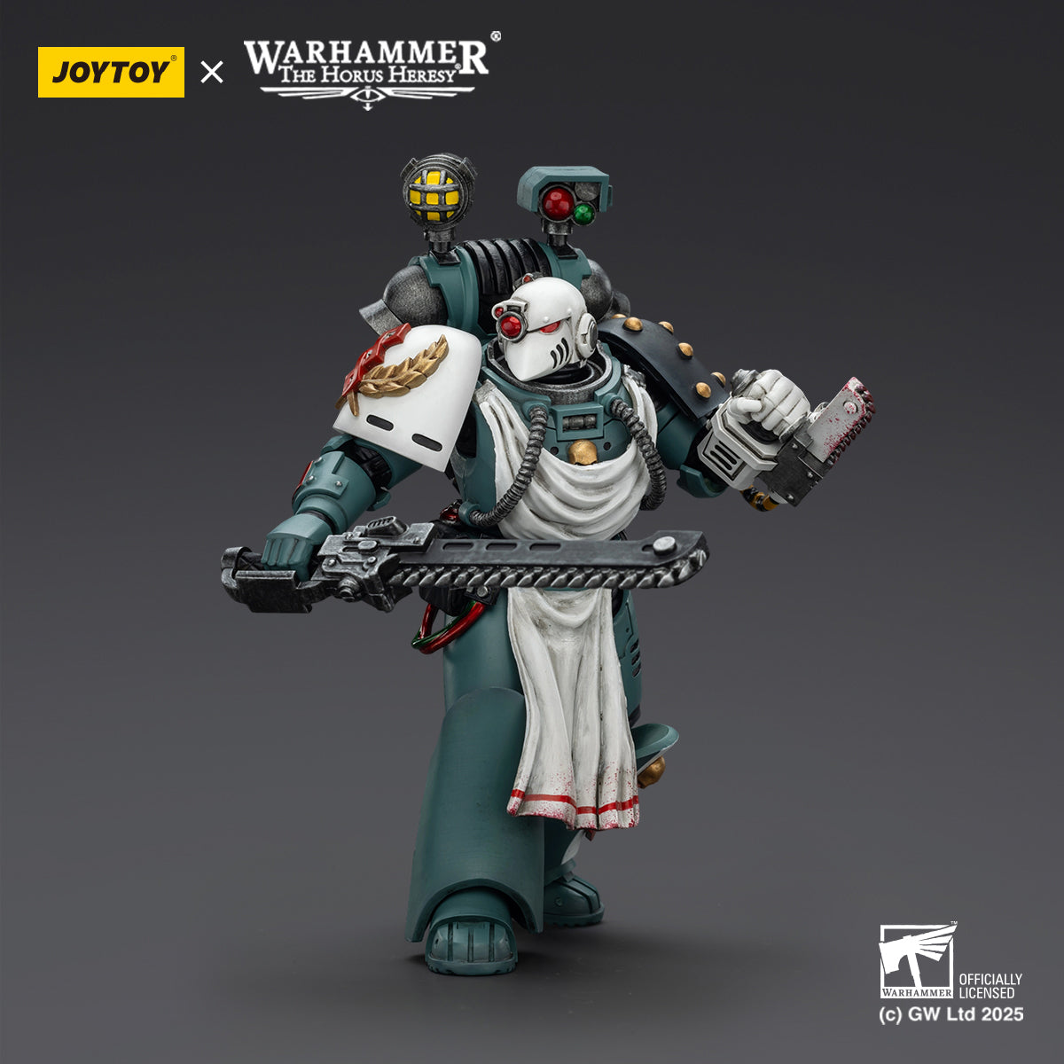 JOYTOY Imperial Fists Legion Apothecary/Sons of Horus Legion Apothecary & Legion Champion & Cataphractii Praetor with Combi-Melta and Power Maul 1/18 Scale Action Figure