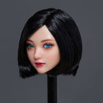 Cabeza femenina con ojos móviles heterocromáticos Z6TOYS, escultura Lele para figuras de acción