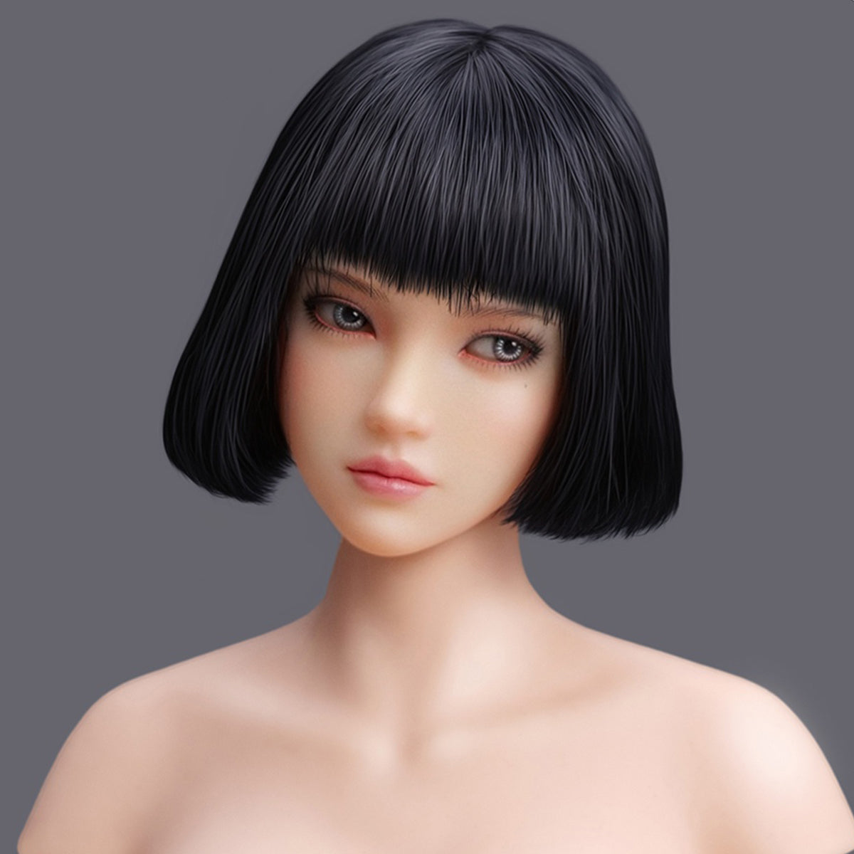 Escultura de cabeza femenina asiática con ojos móviles de YMTOYS - Yiyi (Versión B) para figuras