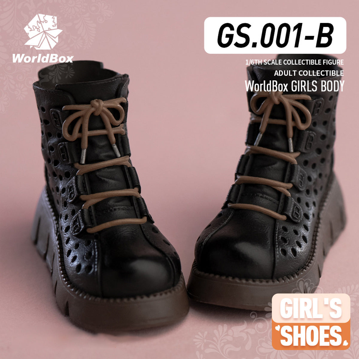 Worldbox Female White Martin Boots Shoes (GS001) 1/6 Scale Doll Accessory Fit Action Figure