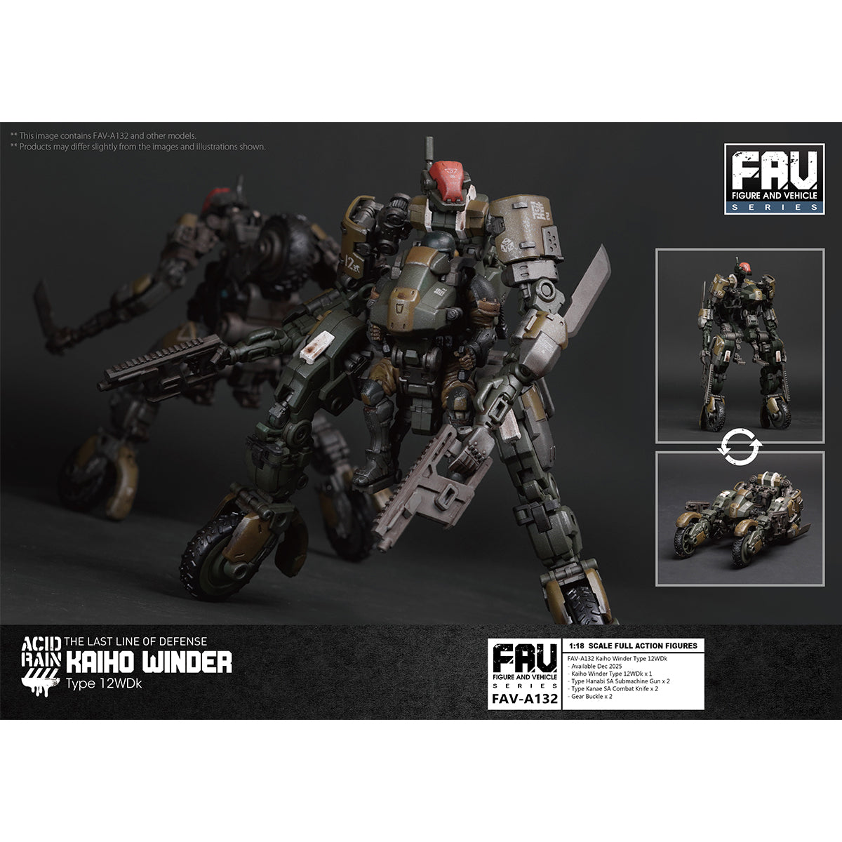 TOY ALLIANCE Acid Rain World 1/18 Scale FAV-A132 Kaiho Winder Type 12WDk Action Figures