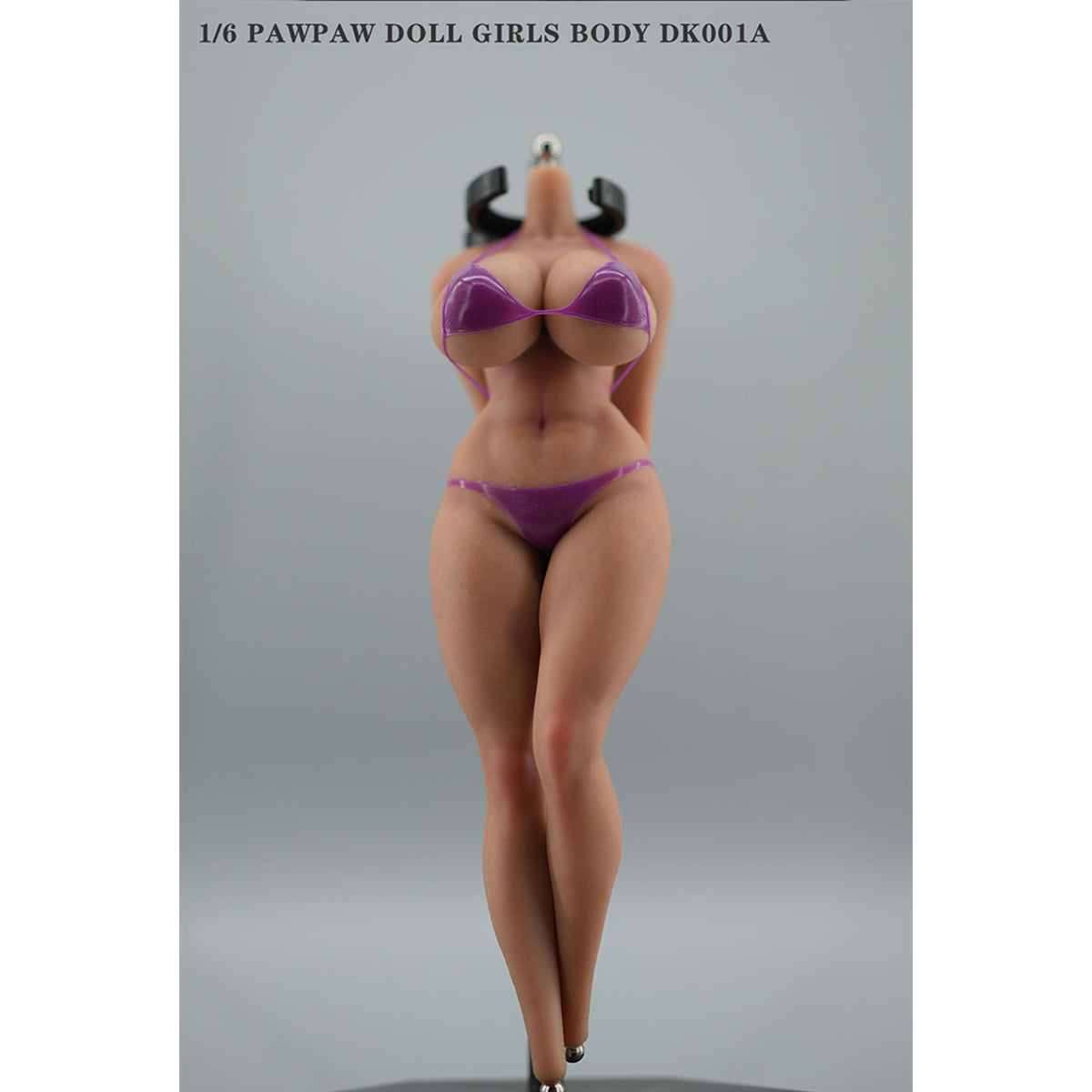 PAWPAW DOLL Female Seamless DK001A Silicone Buxom Type Headless Detachable Feet 1/6 Scale Action Figure Body