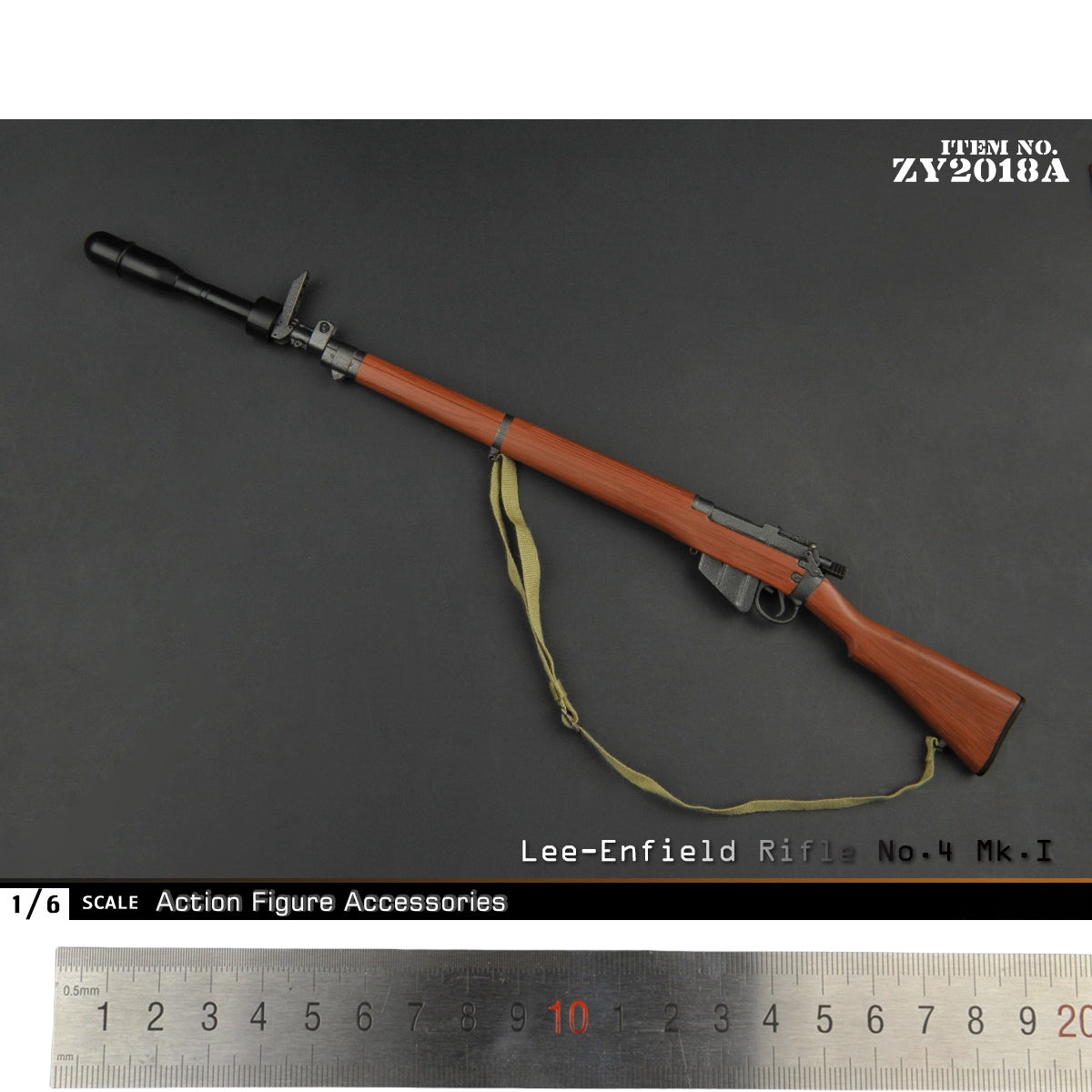 ZYTOYS, WWII British Lee-Enfield No.4 Mk1 Sniper/Rifle Model, Doll Accessory for 12-inches Action Figurine
