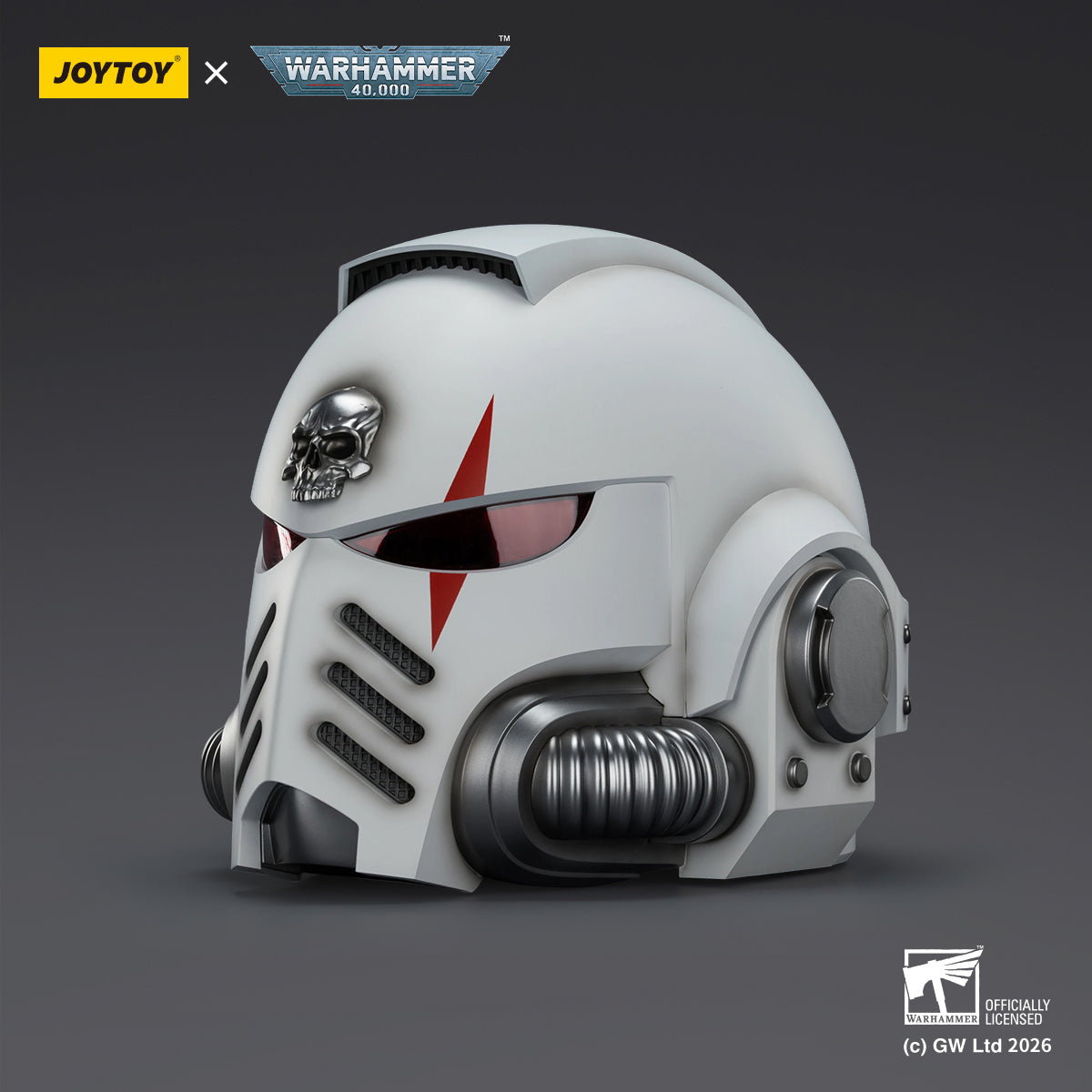 JOYTOY Warhammer 40,000 White Scars MkX Helmet & Display Stand 1/1 Scale Helmet Replica