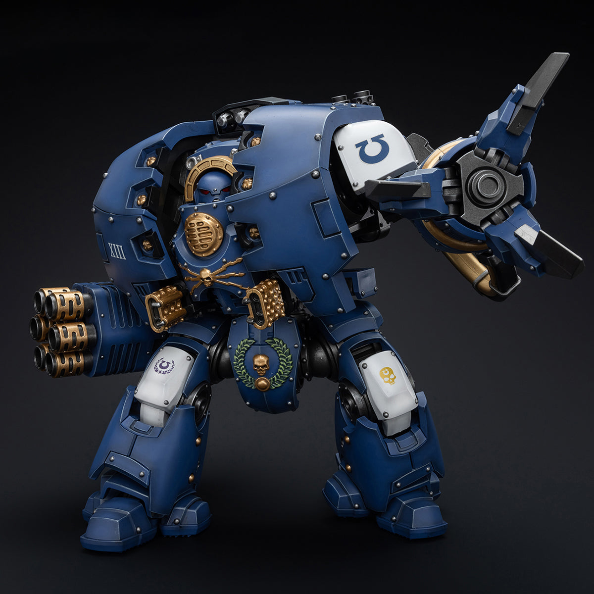 (Only Shipped to the US) JOYTOY Ultramarines Leviathan Dreadnought with Cyclonic Melta Lance and Siege Claws JT8643 Warhammer 1/18 Scale Action Figure