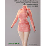 JIAOUDOLL Ruched Post-Apocalyptic Style Long Dress JO25X-05 Doll Clothes Accessory Fit 1/6 Scale 12-inches Figure