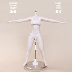 PDTOYS Seamless Platinum Silicone Standard Female Body S4 Integrated Hands & Feet Pale Skin with Body Makeup Articulated Fingers