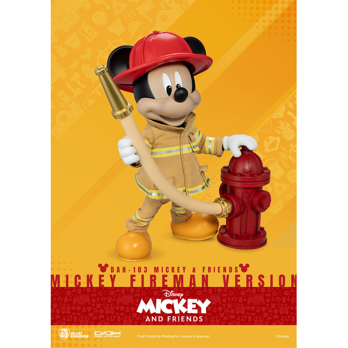Beast Kingdom DAH-103 Mickey & Friends Mickey Fireman Version Action Figure