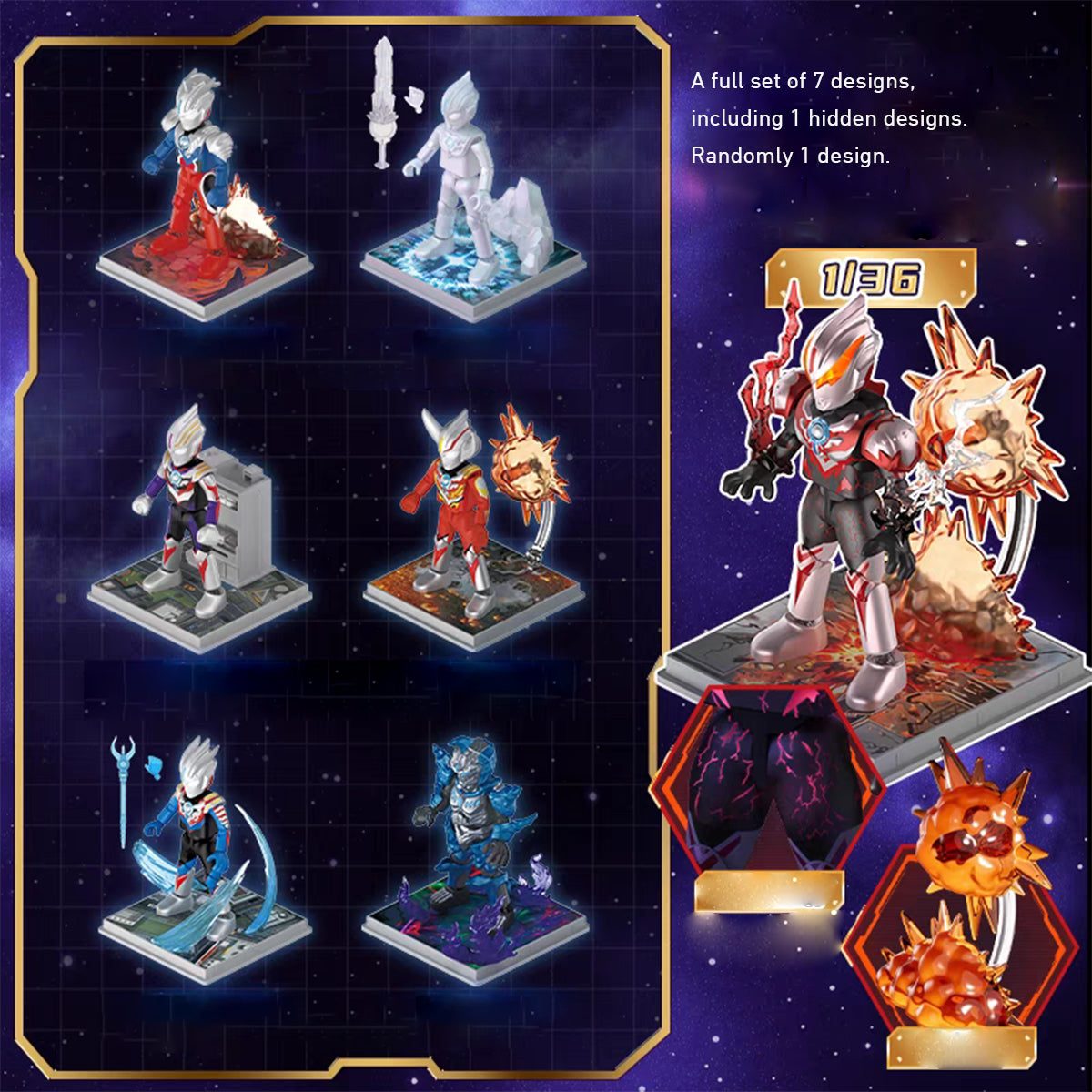 Figurines Blokees Ultraman Flash Edition Série 10 : Wandering Between Stars, boîte aveugle, boîte unique
