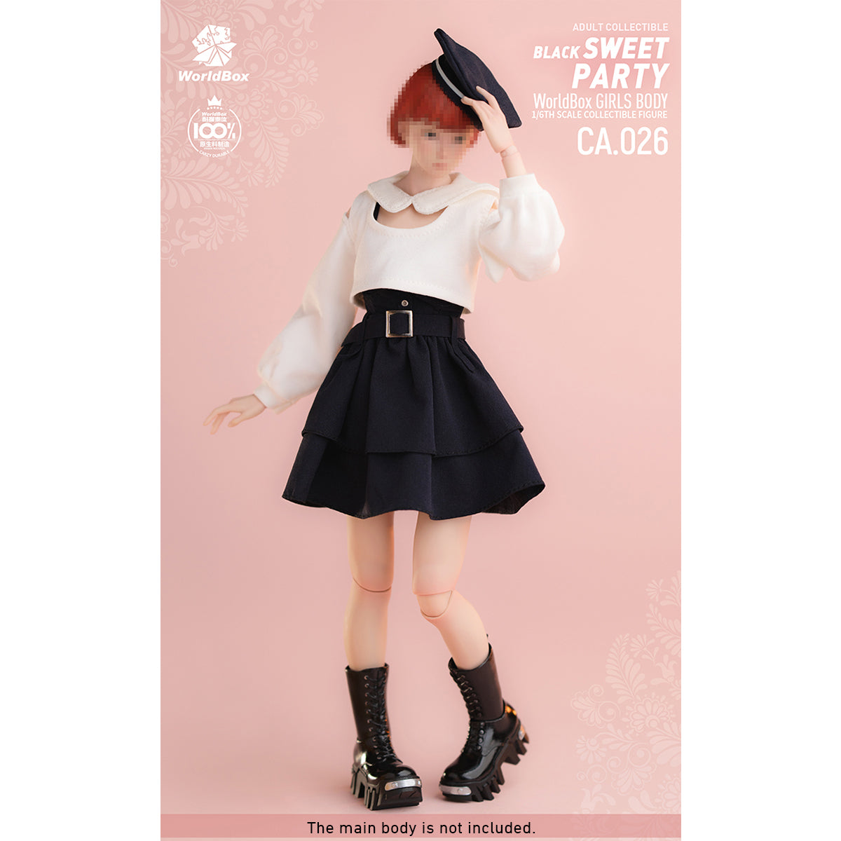 Worldbox Black Sweet Party Suit Set CA026 Doll Clothes Accessory 1/6 Scale Fit TB Action Figure