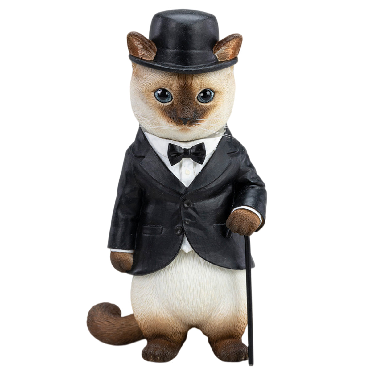 JXK Chaplin Cat (JXK344) Static Expertly Hand-Painted Lifelike Animal Figurine