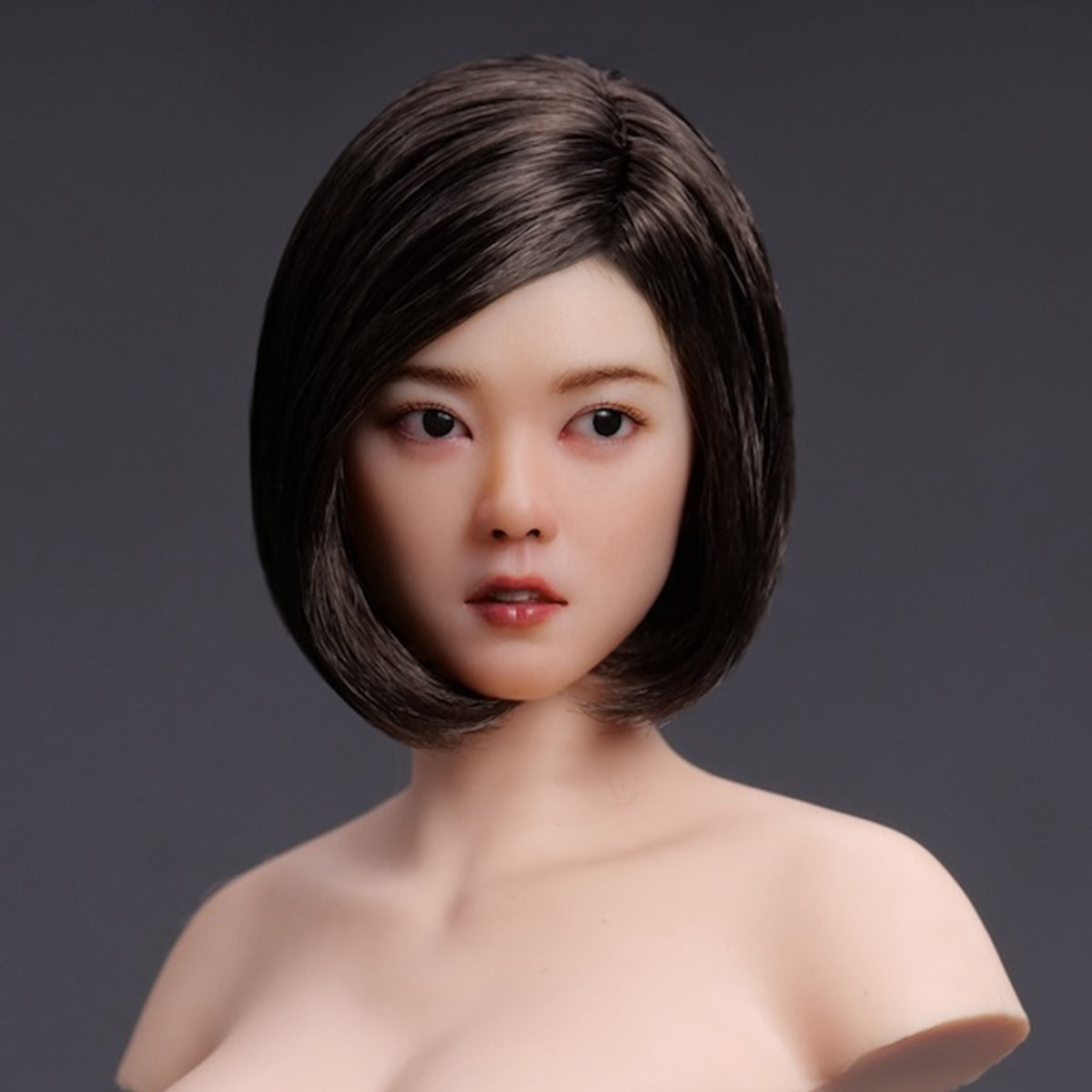 YMTOYS, Movable Eyes Asian Female Head Sculpt Wheat, For 12 Inches Figure