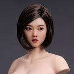 YMTOYS, Movable Eyes Asian Female Head Sculpt Wheat, For 12 Inches Figure