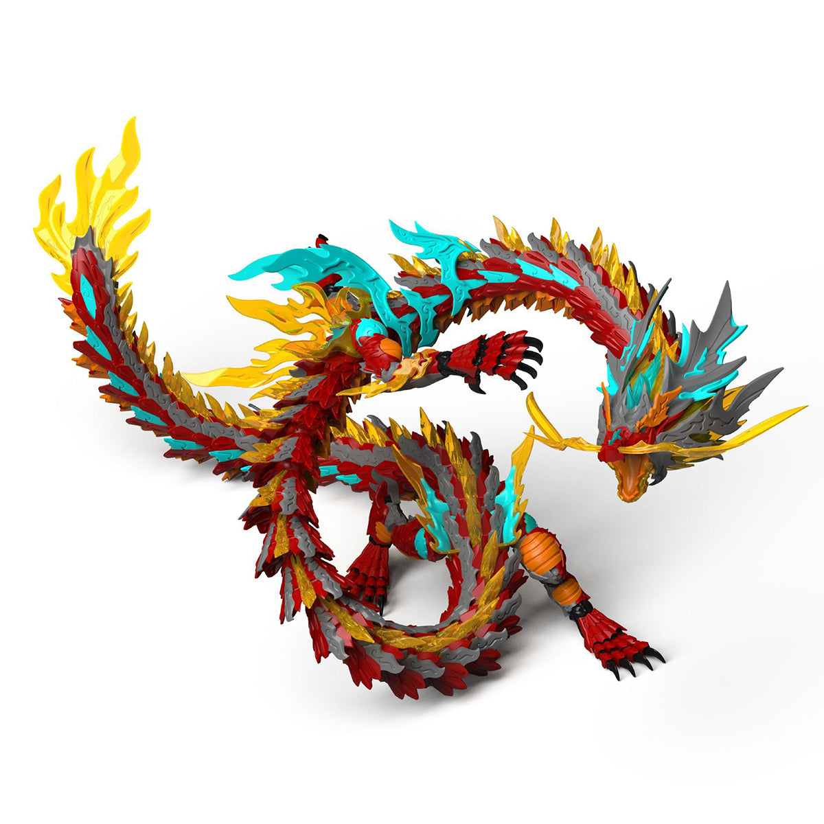 SHENX Tech ZL-0001 Red Dragon King Alloy Skeleton Model with Light Assembly Model Kit