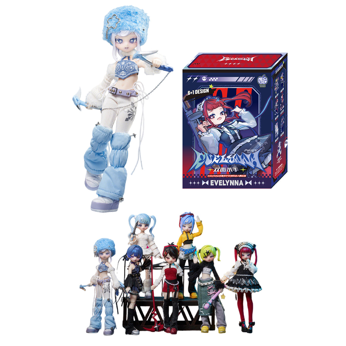 NEO EDEN TOYS bjd Eve Lynna: The Two-Faced Killer Trading Doll Series Blind Box