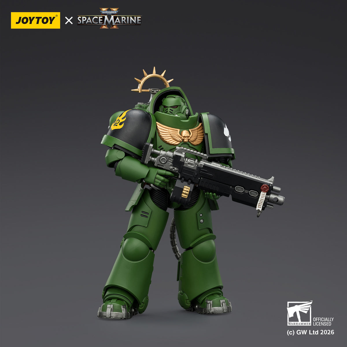 JOYTOY Warhammer 40,000: Space Marine 2 Heavy Intercessor with Heavy Bolt Rifle and Bolt Pistol (Game Edition) 1/18 Scale Action Figure