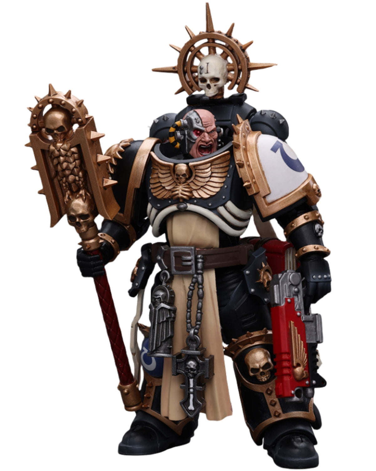 HiPlay JoyToy Warhammer 40K Collectible Figure: Ultramarine Chaplain Indomitus 1:18 Scale Action Figures JT8902