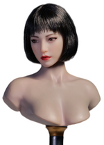 YMTOYS Asian Female Head Sculpt Huali (YMT102C) Realistic Beauty Headplay with Rooted Hair 1/6 Scale fit Action Figure