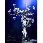 Nuclear Gold Reconstruction & Animester Crystal Envoy Unit 02 Wolf Warrior Mega Mode Alloy Mecha Bmovable 1/72 Scale Action Figure