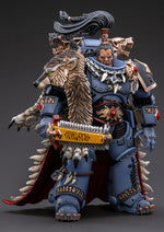 Figura coleccionable JoyToy de Warhammer 40K: Figuras de acción de Ragnar Melena Negra de los Lobos Espaciales