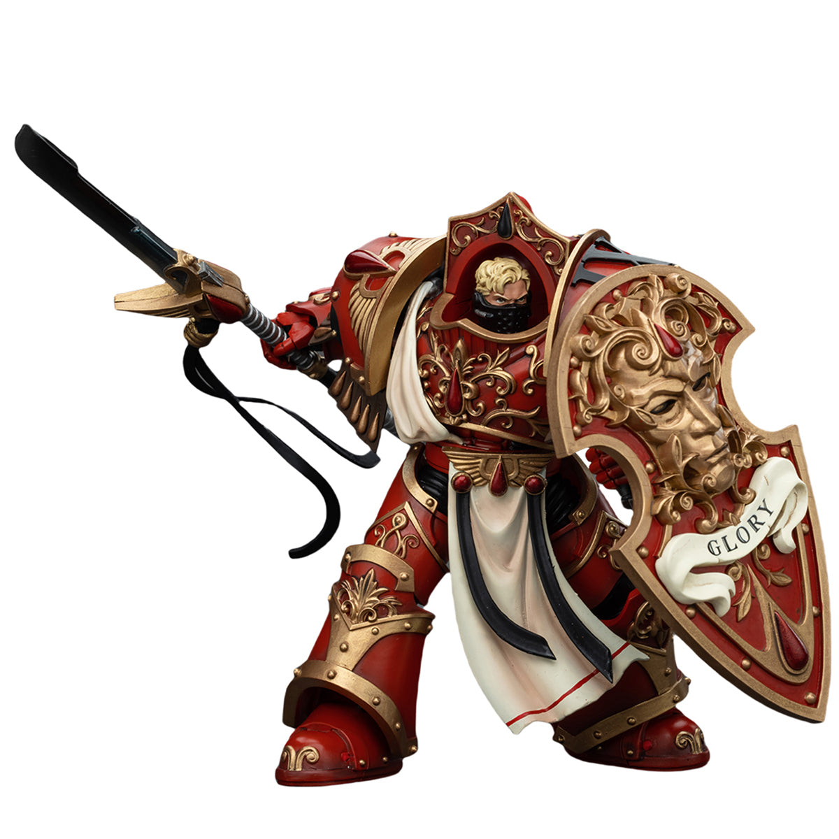 Figurine articulée Crimson Exemplar de l'escouade des Crimson Paladins de Blood Angels de Warhammer The Horus Heresy de JOYTOY