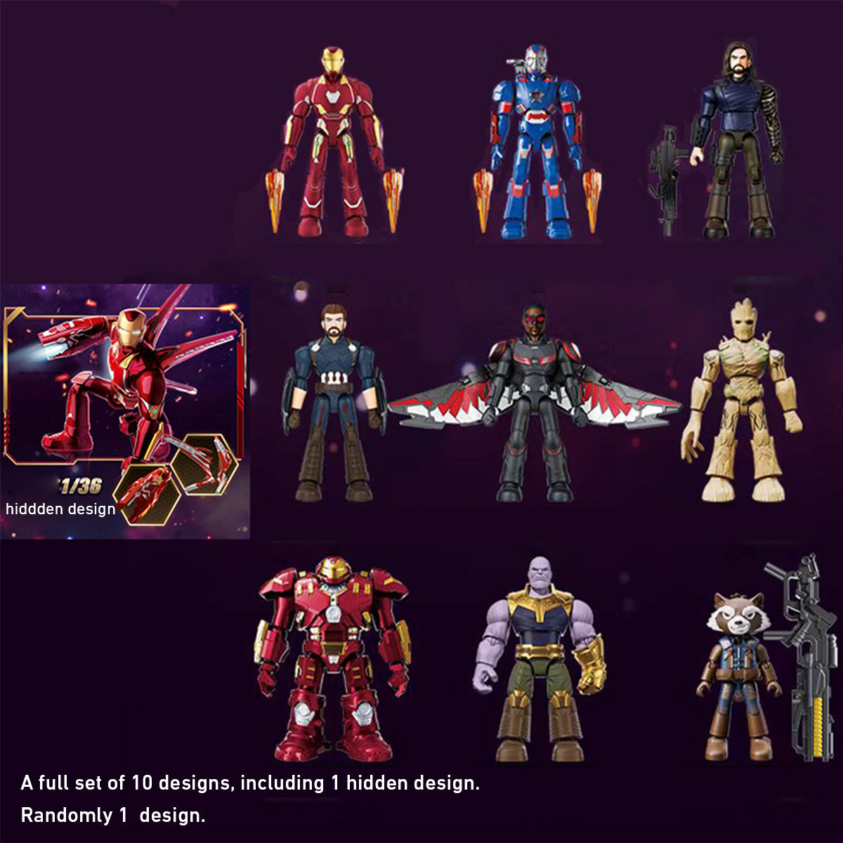 Blokees Marvel Heroes All-Star Edition Series 3 The Infinity Saga Blind Box Figures Single Box