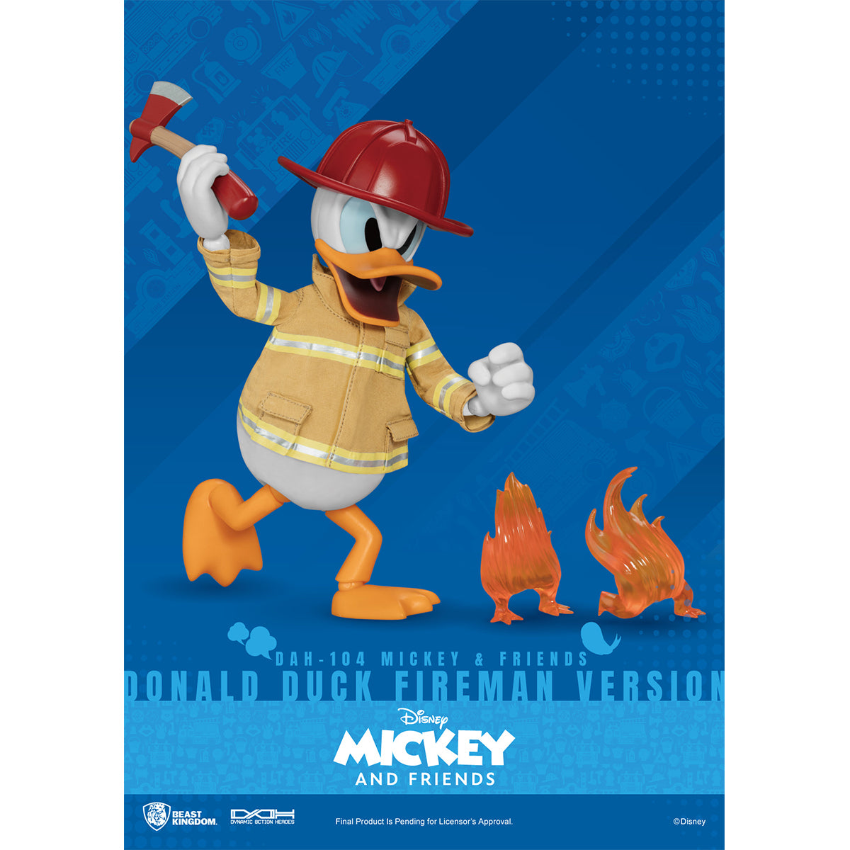 Beast Kingdom DAH-104 Mickey & Friends Donald Duck Fireman Version Action Figure