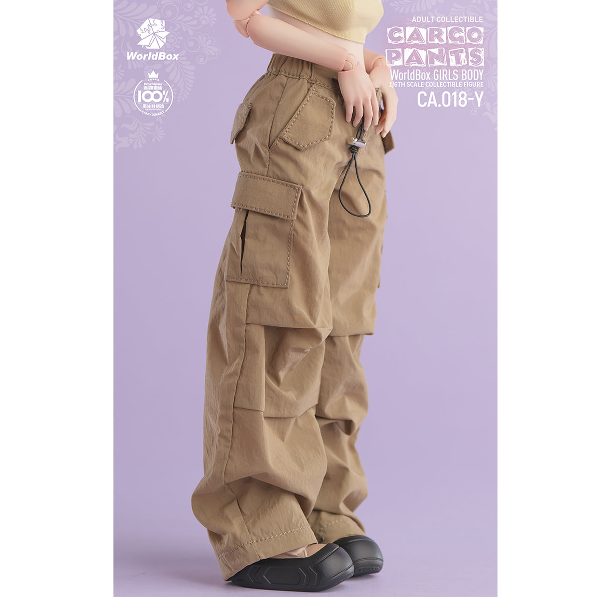 Hangtag - Straight Casual Slacks Doll Clothes Accessory Fit 1/6 Scale 12-inches Figure