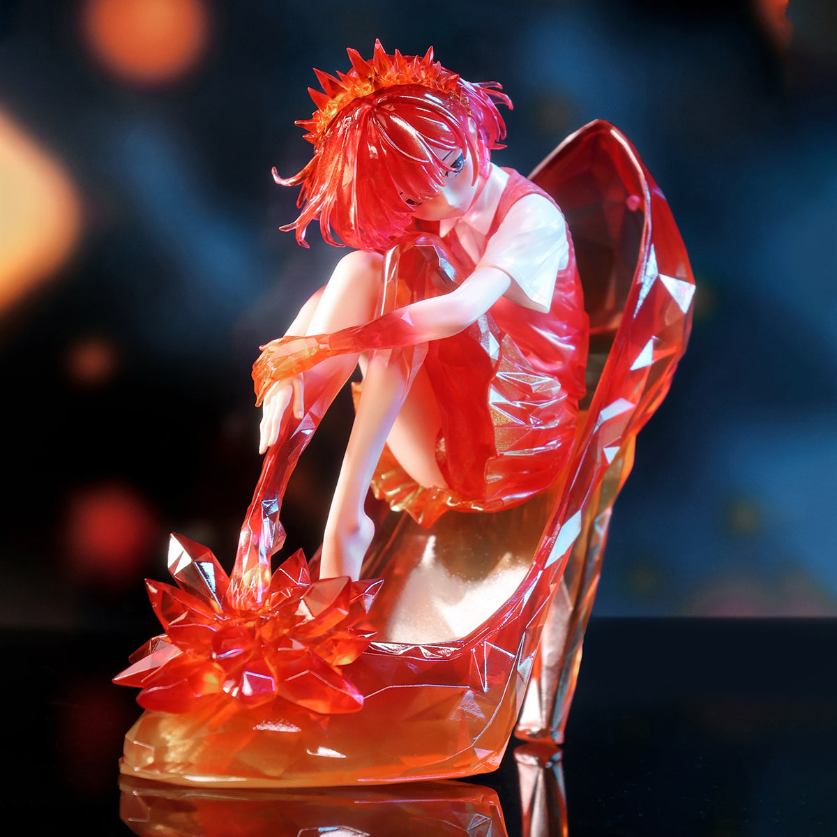WeArtDoing Sleeping Beauty-Glass Slipper Fairies-Red Art Statue