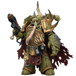 JOYTOY Warhammer 40,000 Death Guard Plague Marine with Bubotic axe and Plague Knife & Champion with Plasma Pistol and Power Fist 1/18 Scale Action Figure