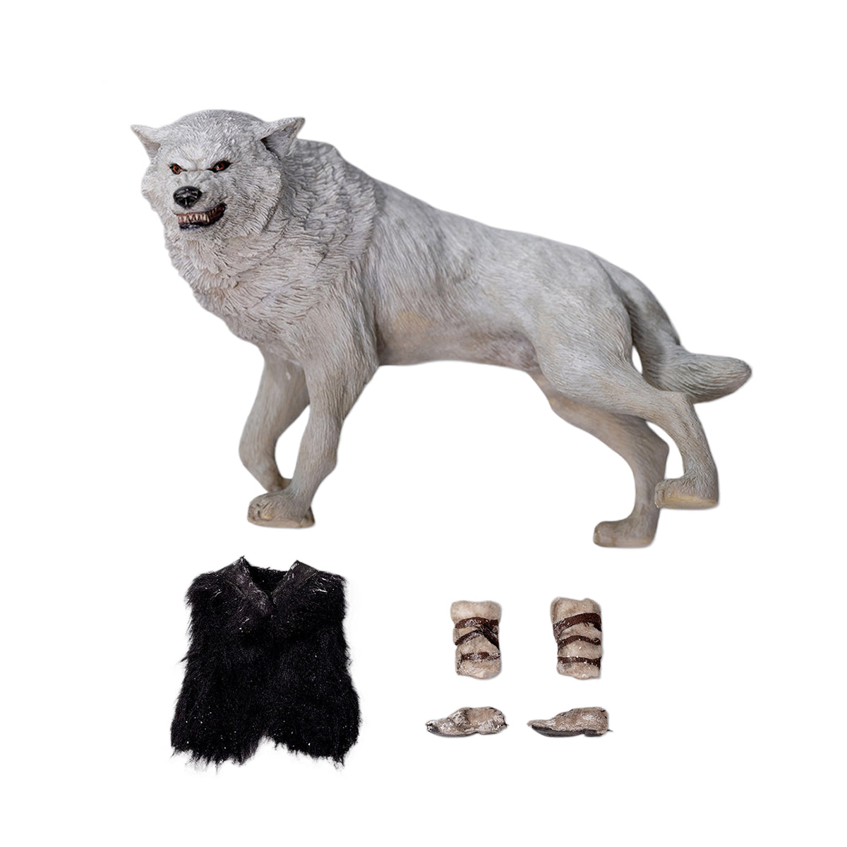 YUANYE CULTURE Game of Thrones Jon Snow & Direwolf & Accessory Pack 1/12 Scale Action Figure