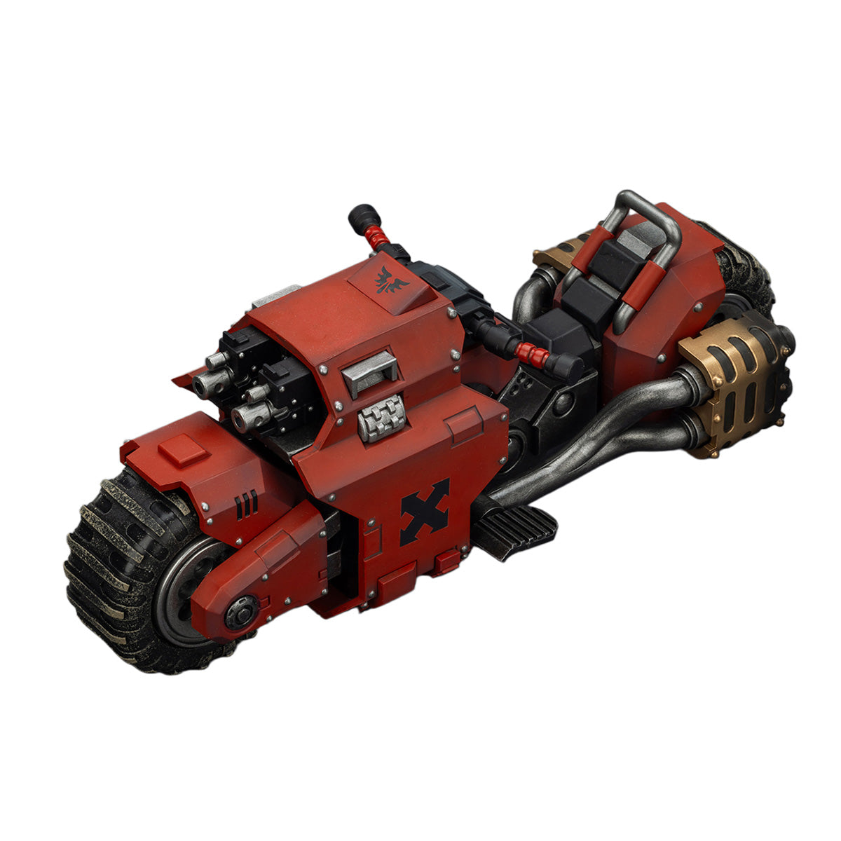 JOYTOY Warhammer 40K Raven Guard/Space Wolves/Blood Angels Raider-pattern Combat Bike with twin-linked bolt rifles (JT03776) 1/18 Scale Action Figure Vehicle Set