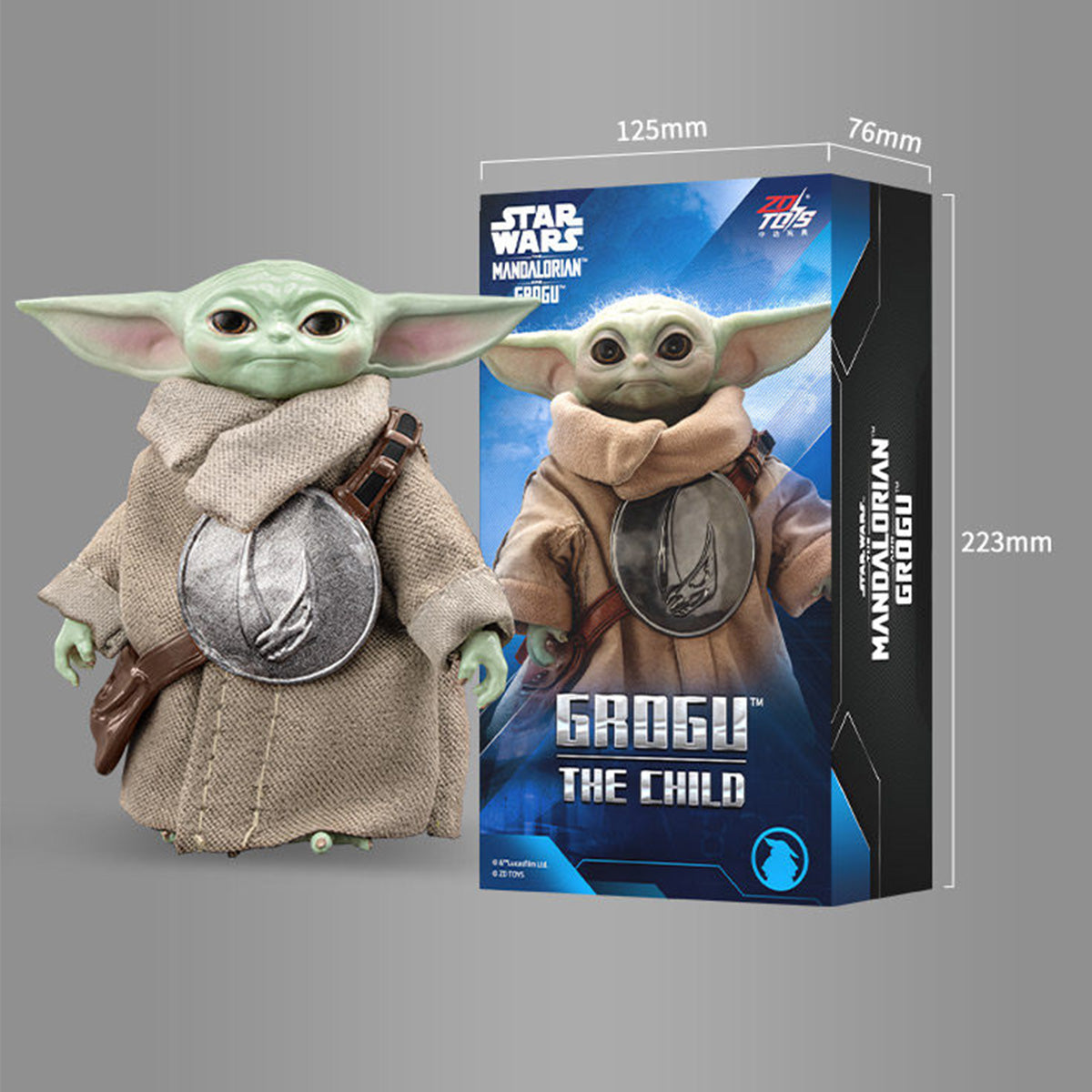 ZD Toys Star Wars 1966-10 Grogu The Child (Baby Yoda) 1/10 Scale Action Figure Set