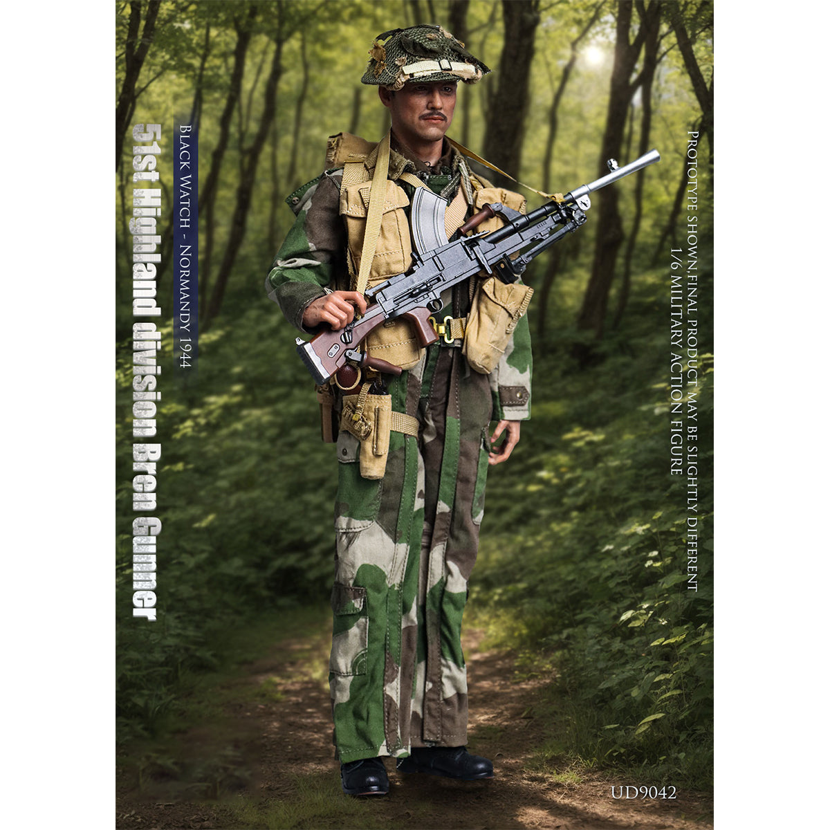 UJINDOU WWII British Army 51st Highland Division Bren Gunner