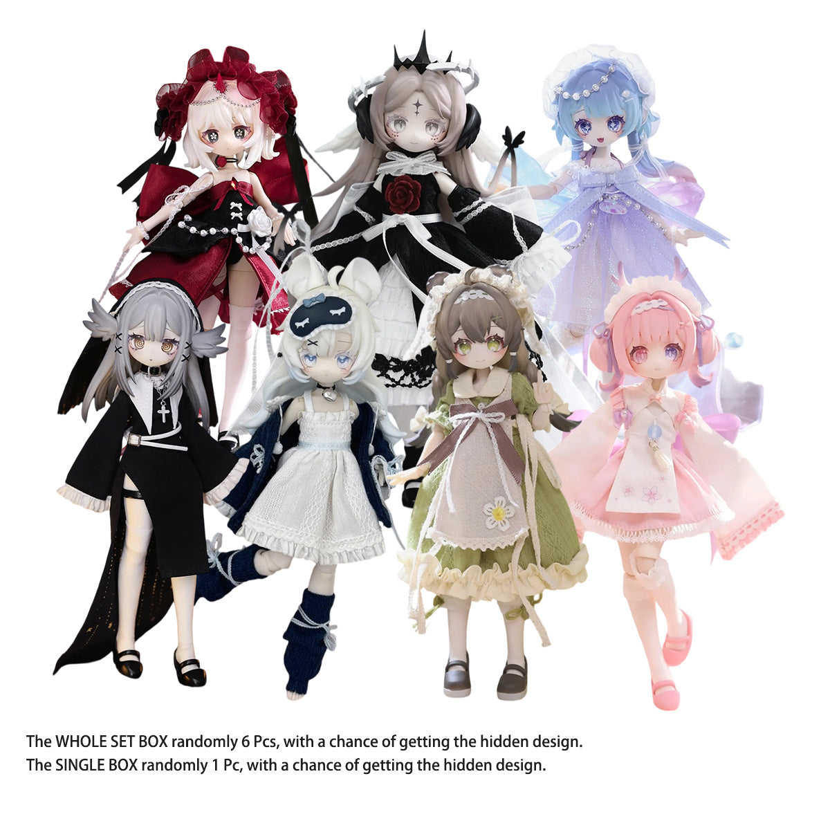 Meki 1:12 Heart of Creation Display Set, Articulated BJD Blind Box Doll