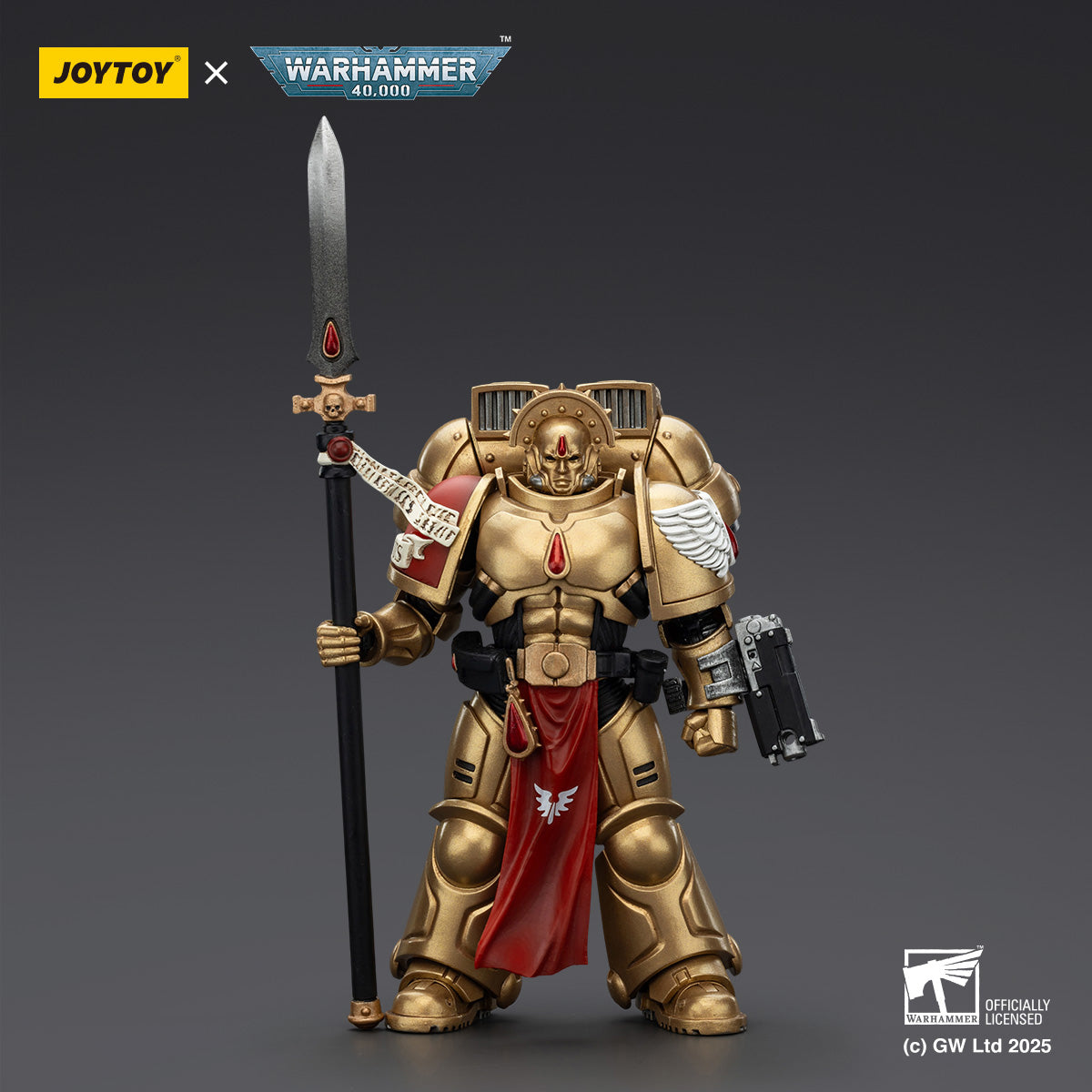 (Only Shipped to the US) JOYTOY Blood Angels Sanguinary Guard 2 with Angelus Boltgun and Encarmine Spear JT01857 1/18 Scale Action Figure