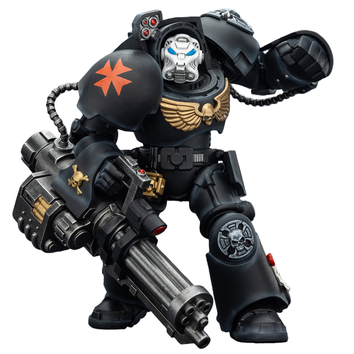 JOYTOY Warhammer 40,000 Black Templars Terminator with Power Fist and Assault Cannon & with Power Fist and Storm Bolter & with Power Sword and Storm Bolter Action Figure