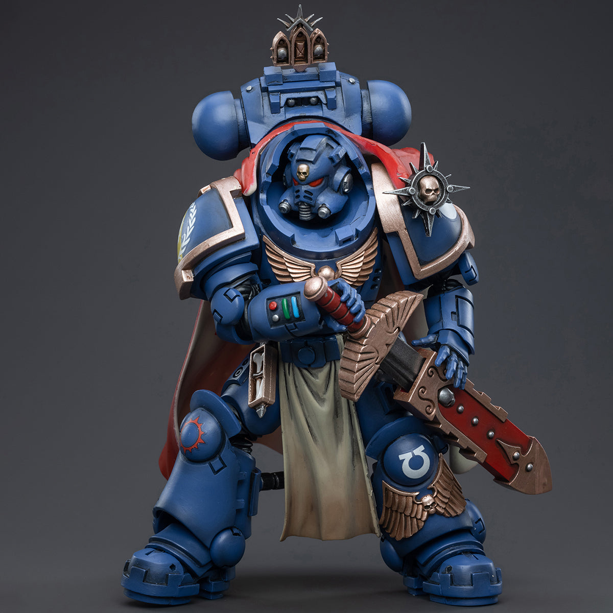 JOYTOY Warhammer 40,000 Ultramarines Captain with Master-crafted Heavy Bolt rifle JT3556 1/18 Scale Action Figure