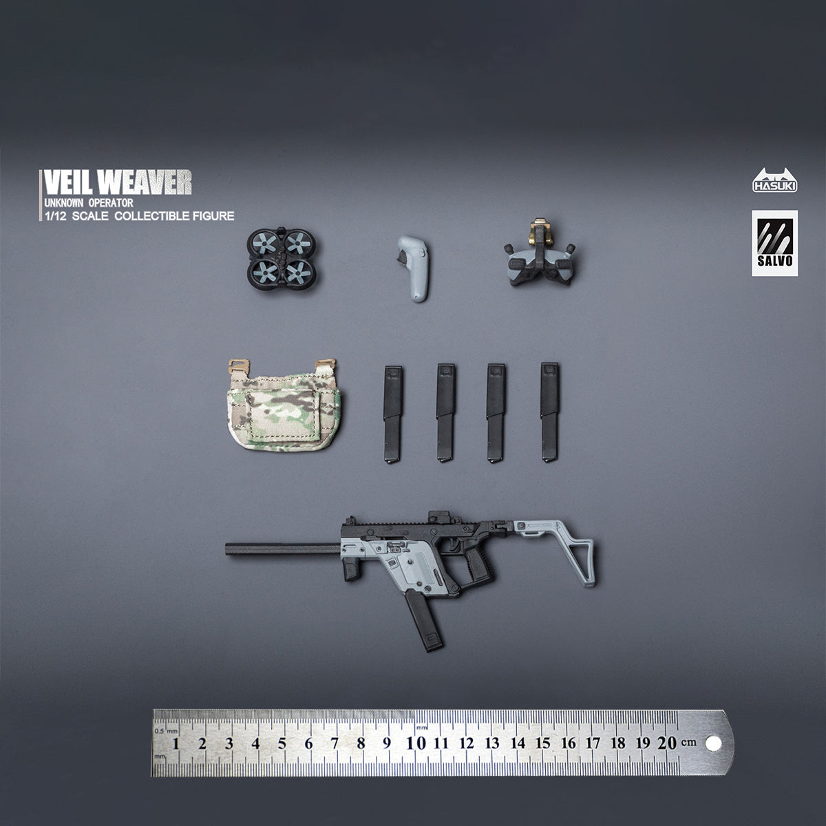 HASUKI SA04 Veil Weaver Unknown Operator 1/12 Scale Action Figure & WM-07 Reconnaissance Enhancement Kit