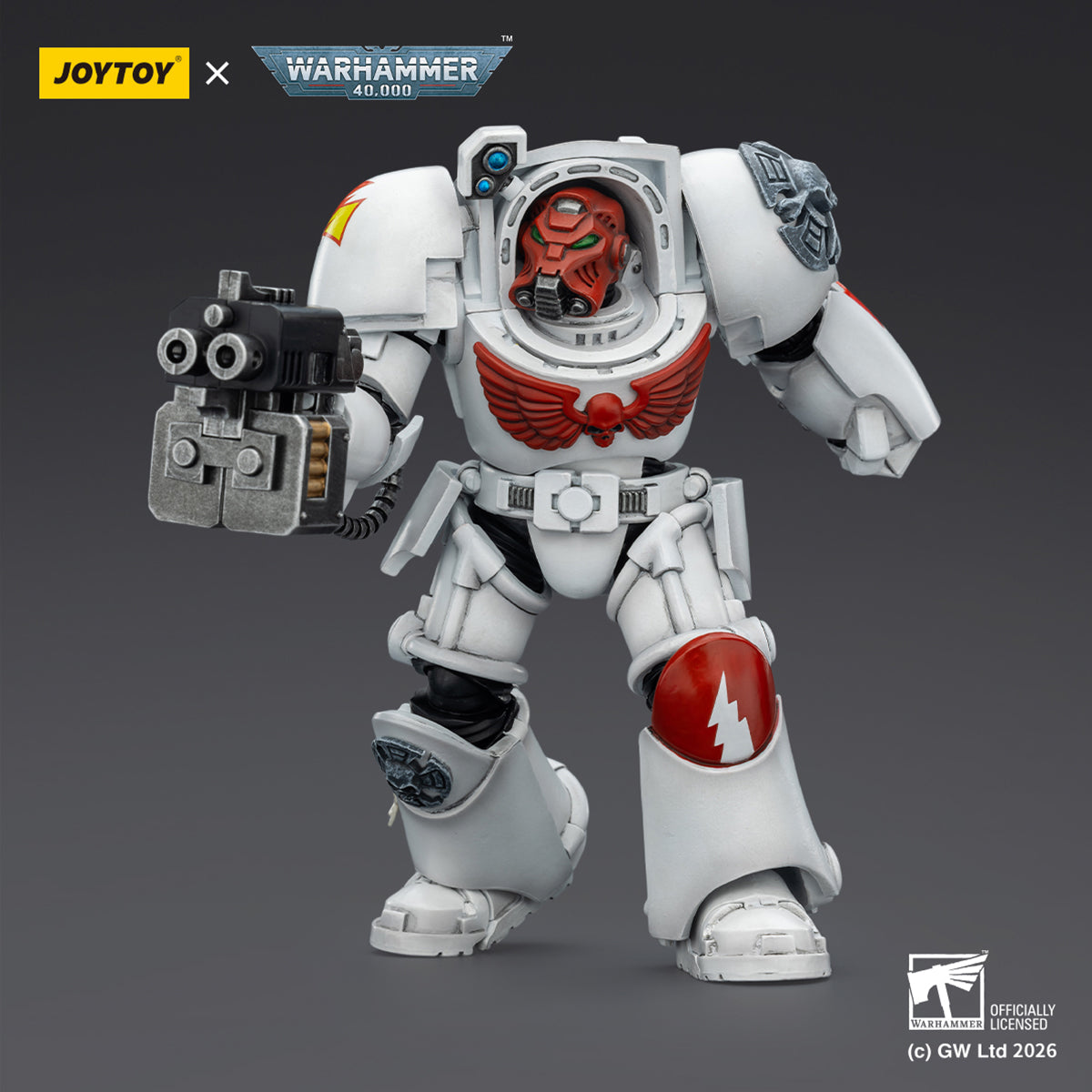 JOYTOY Warhammer 40,000 White Scars Terminator with Power Fist and Assault Cannon & with Power Fist and Storm Bolter & with Power Sword and Storm Bolter Action Figure