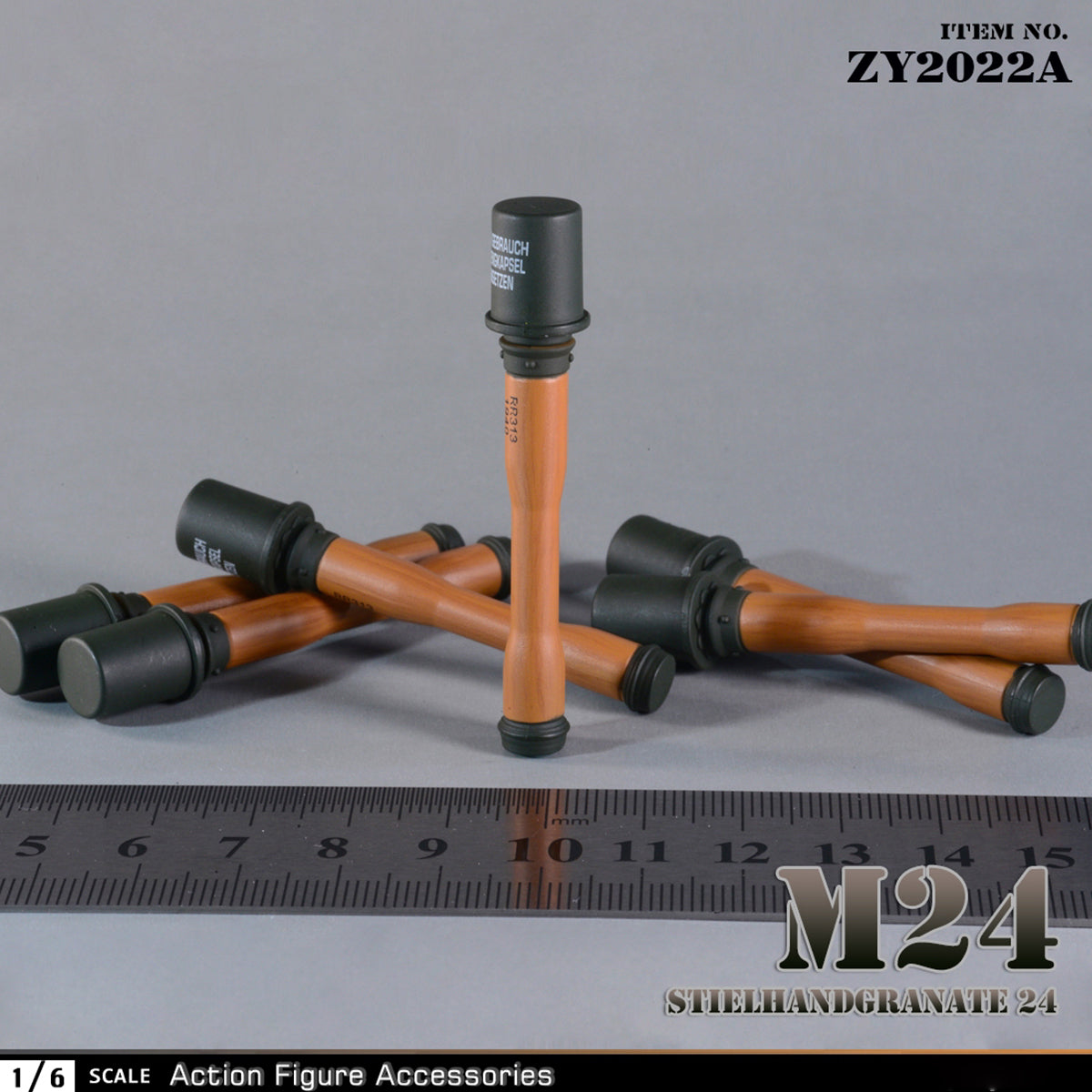 ZYTOYS, WWII Grenade Weapon Model, Doll Accessory for 12-inches Figure