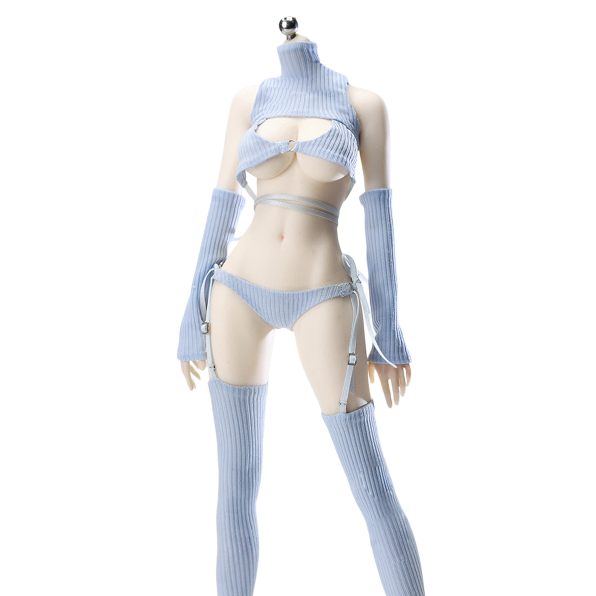 JIAOUDOLL High-Neck Backless Knitted Sweater Bodysuit Open Back Leotard (ACG-55) Fits 1/6 Scale 12 TBLeague/Jiaou Doll Action Figures
