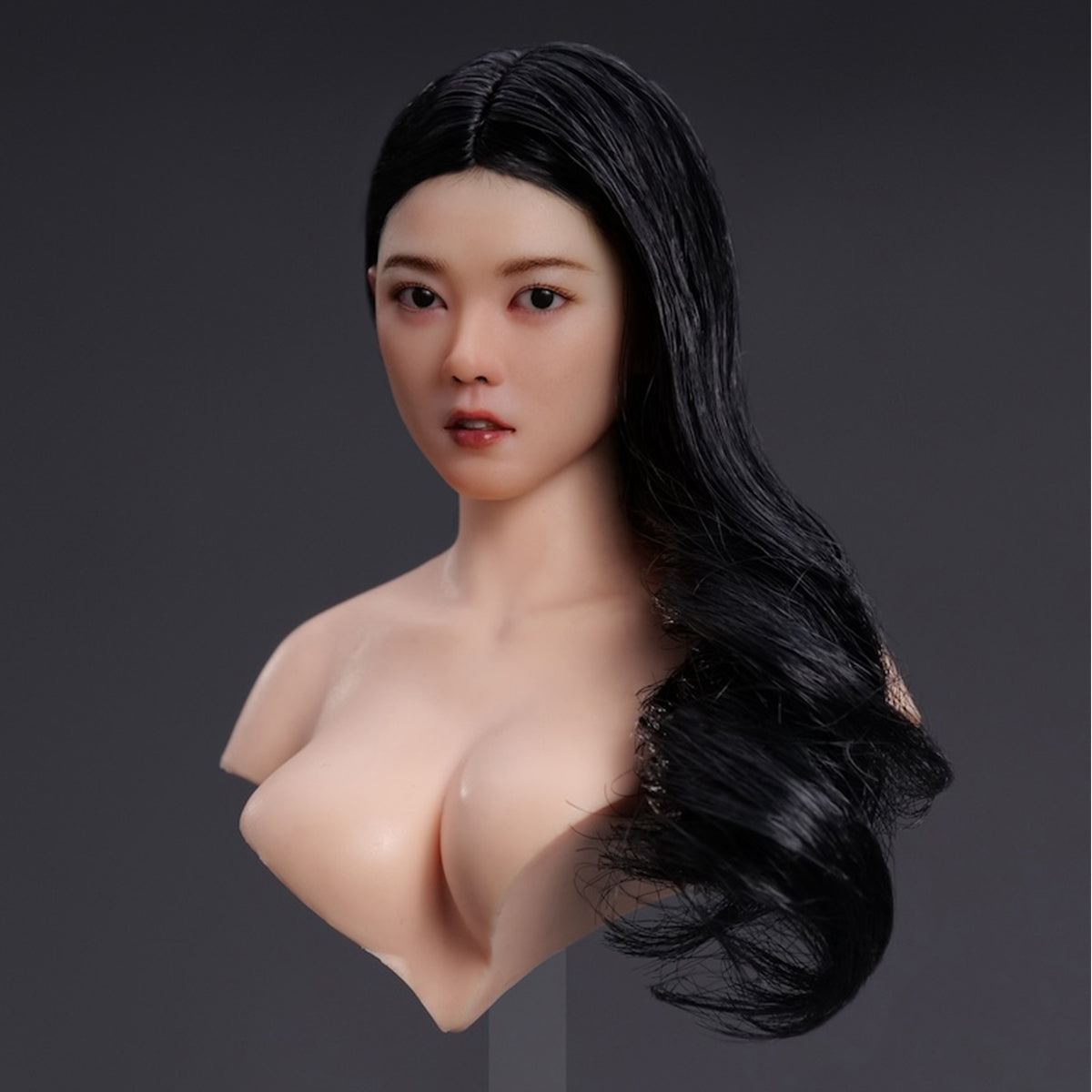 YMTOYS, Movable Eyes Asian Female Head Sculpt Wheat, For 12 Inches Figure
