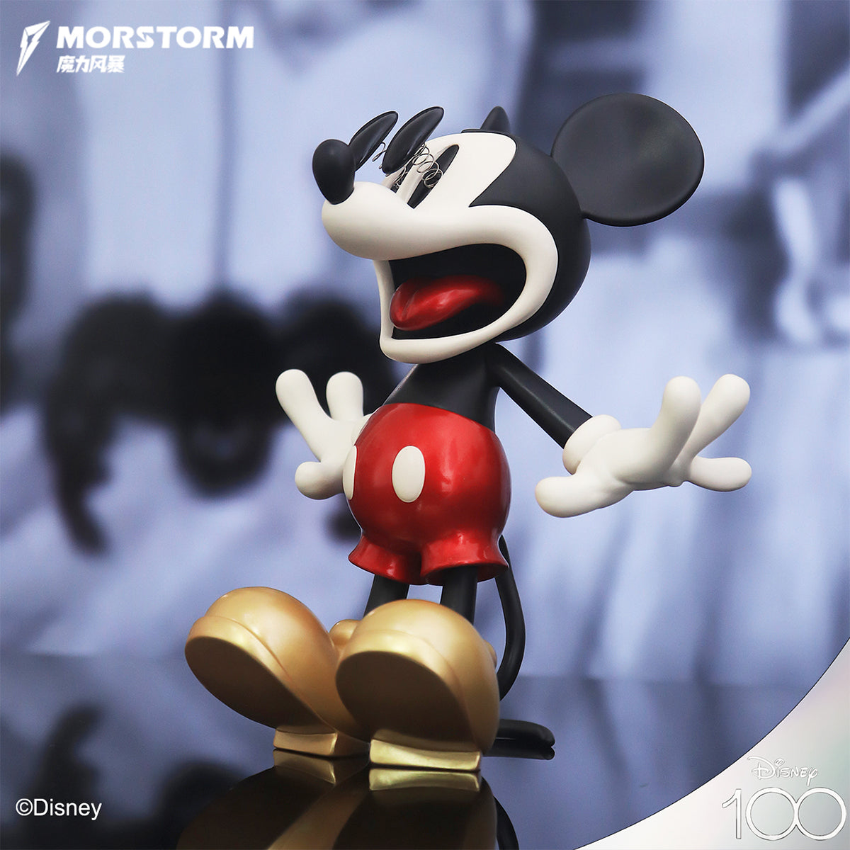 MORSTORM Disney 100th Anniversary Series Scare Mickey Art Statue